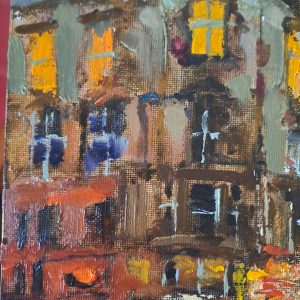 Rain effect. Oil on canvas 30x40cm